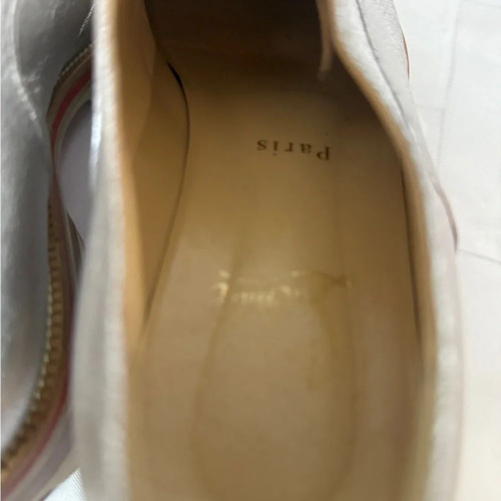 Christian Louboutin Silver Leather Women's Flats - Picture 11 of 15